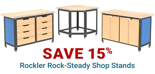 Save 15% on Rock-Steady Shop Stands