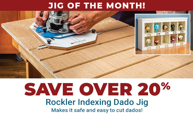 Save 20% on Rockler Indexing Dado Jig