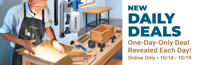 Rockler Daily Deals - New Deal Every Day from 10/14 to 10/19