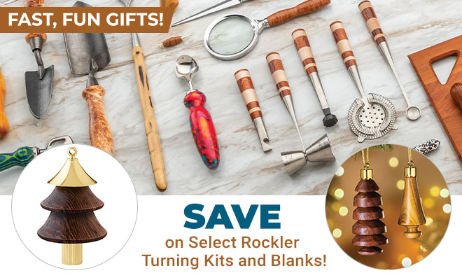 Save on Select Rockler Turning Kits and Blanks