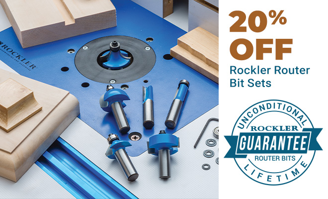 20% Of Rockler Router Bit Sets