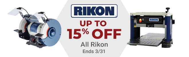 Up to 15% Off All Rikon Ends 3/31