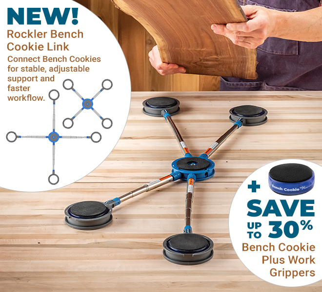 New Rockler Bench Cookie Link and Save up to 30% on Bench Cookie Plus Work Grippers