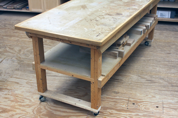 Woodworking bench plywood top
