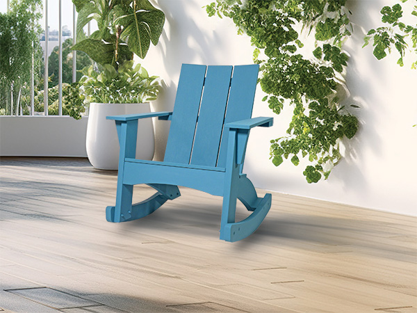 Outdoor painted Adirondack rocking chair