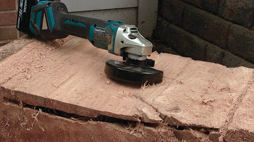 Using Arbortech planer tool to smooth side of cottonwood table