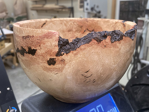 Chris Marshall's bowl turned from a burl