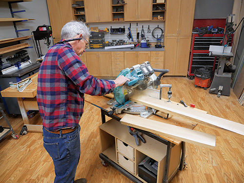 Cutting lumber for making dining table