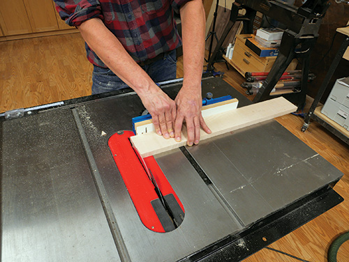 Trimming down table stretcher pieces