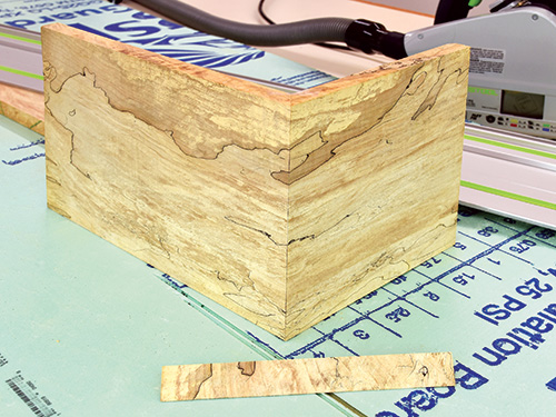 Example of the test fit of two parts of a waterfall joint