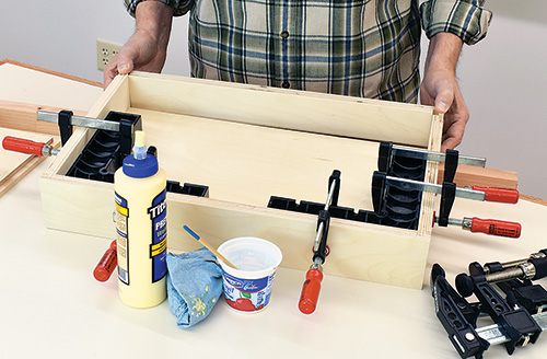 Putting together drawer for drill press cabinet