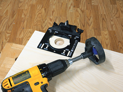 Drilling hole for European cabinet installation