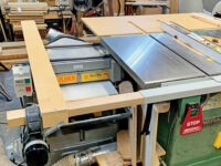 Shop built large panel cutting support