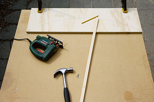 Marking out gazebo arch shapes