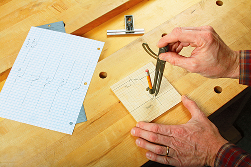 The author experimented with several cloud lift layouts, finally arriving at the 3/16”- and 5/16"- radii shapes shown here. Draw each of them onto 1/4-inch; plywood for use as mini templates.