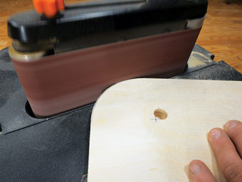 Sanding down edges of Murphy bed side rail