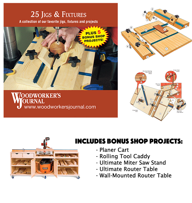 Woodworker's Journal Jigs and Fixtures CD - 25 Jigs and Fixture Collection with Five Bonus Shop Projects