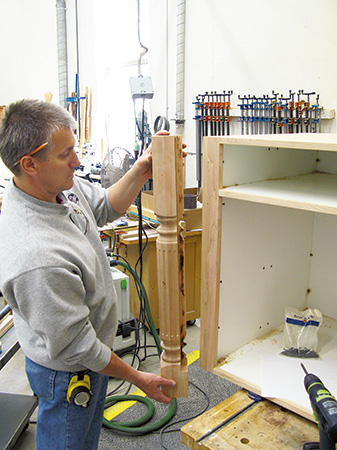 Matching pre-made legs to kitchen island cabinet