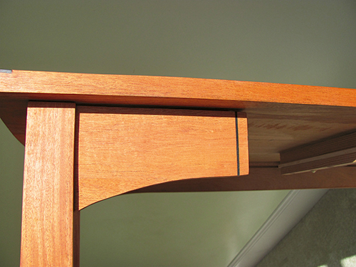 Mahogany desk drawer slot