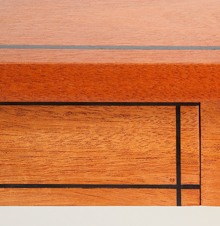 Ebony wood drawer inlay