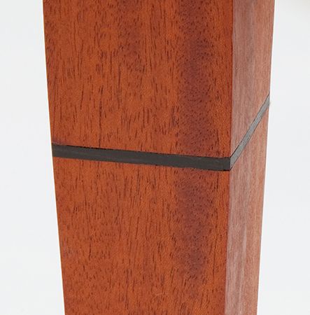 Ebony wood desk leg inlay