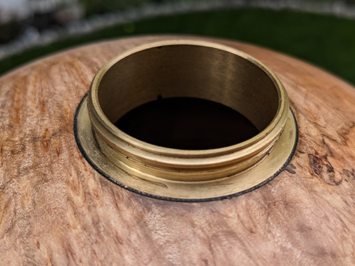 Pre-made brass threaded insert base