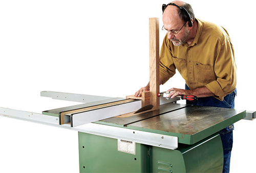 Clamping coffee table beam to table saw fence