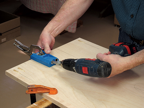 Pocket holes for Murphy bed cabinet joinery