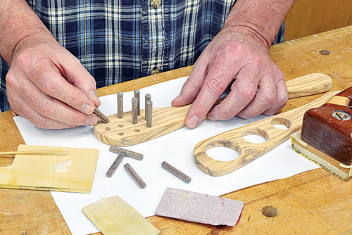 Installing dowels in pasta server