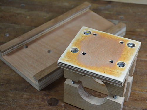 Waxed router jig base to ease movement