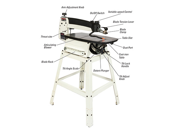 what determines the maximum width of stock that can be cut on a scroll saw? 2