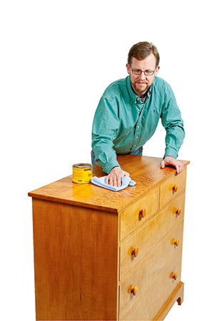 Finishing a shaker dresser with shellac