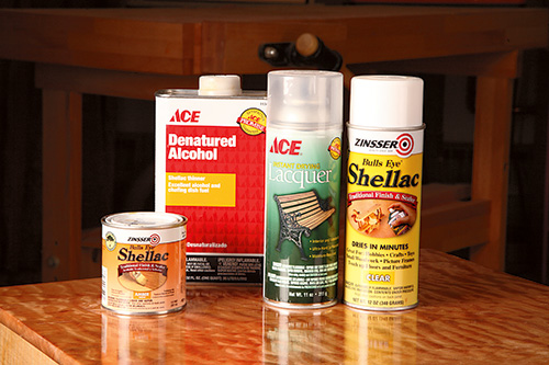 Lacquer, Shellac and Denatured Alcohol finishing products