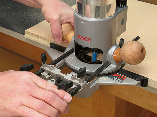 Routing grooves in edge of dresser panels