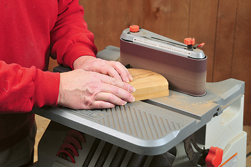 Sanding tambour top box sides