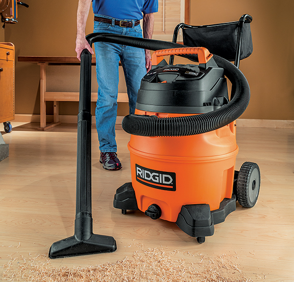 Shop vacuum for woodworking